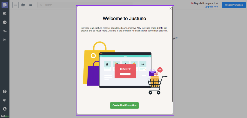 welcome-screen-justuno