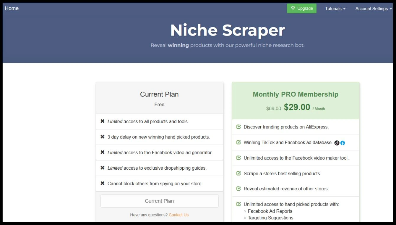 Niche-Scraper-Pricing