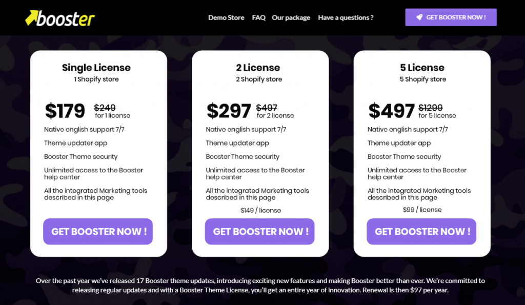 shopify-booster-theme-review-pricing-details